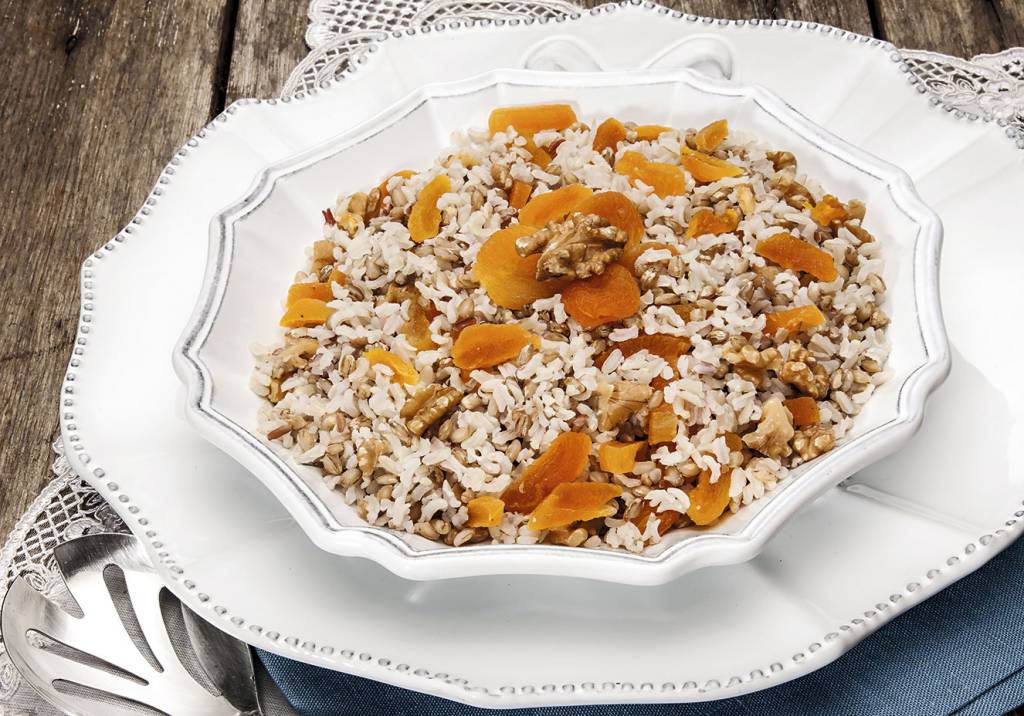 Arroz de festa com damasco