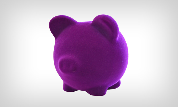 Cofre porco de veludo Cofre porco de veludo