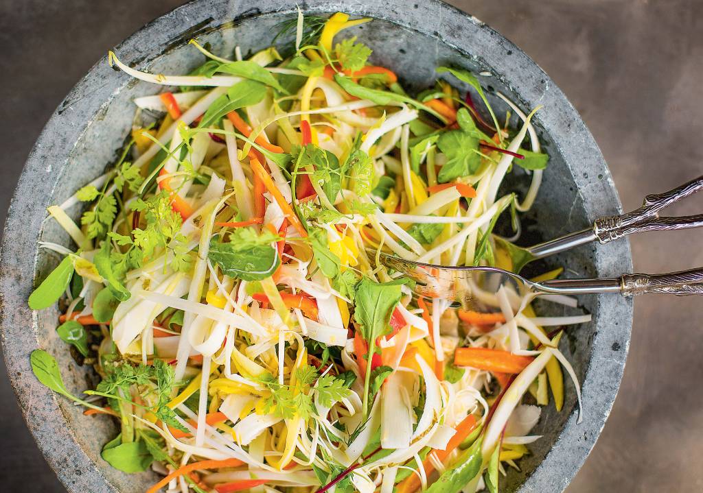 Crudités de palmito e manga