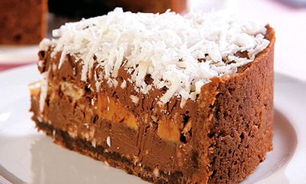 Torta cremosa de chocolate e doce de leite Torta cremosa de chocolate e doce de leite