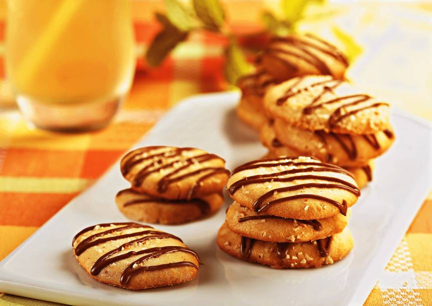 Biscoito com chocolate: imposs&iacute;vel comer um s&oacute;