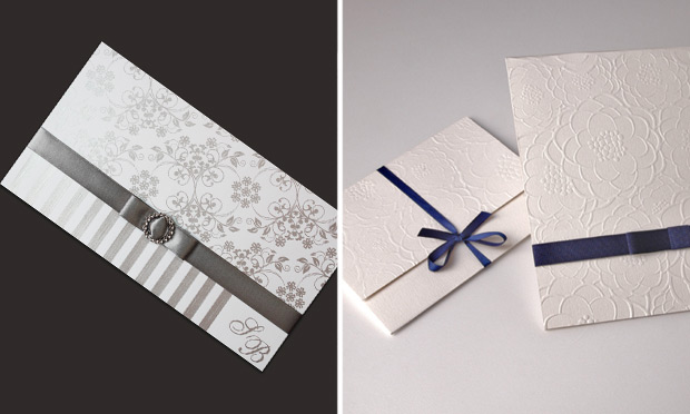 Convite de casamento com detalhes