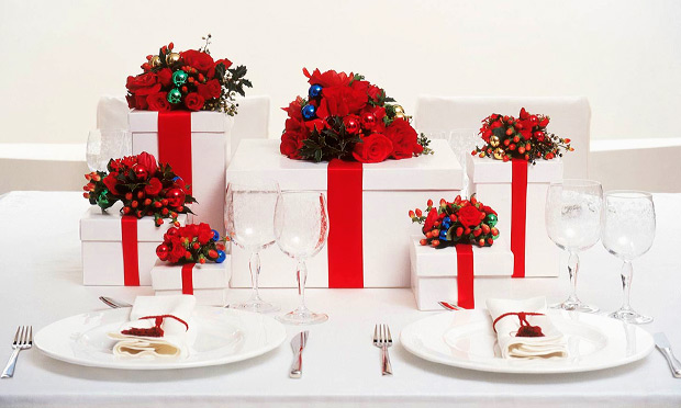 Decoração mesa de Natal Decoração mesa de Natal