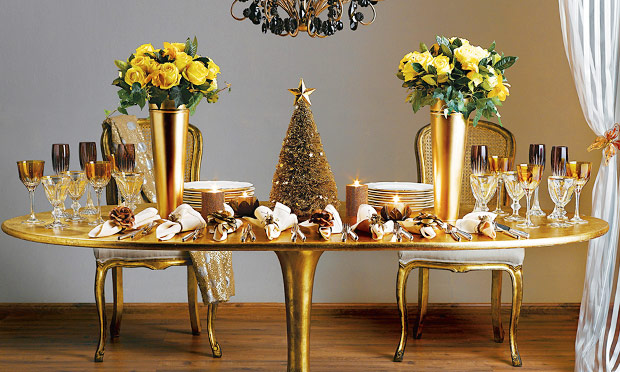 Decora&ccedil;&atilde;o mesa de Natal