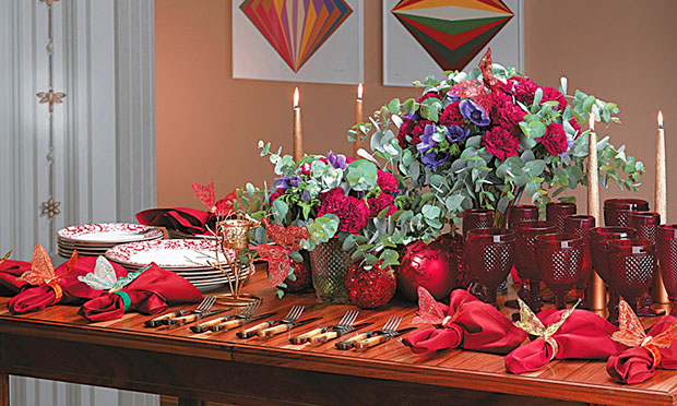 Decoração mesa de Natal Decoração mesa de Natal