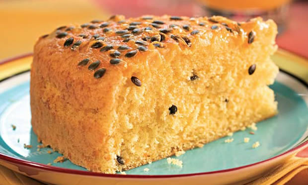 Bolo diet de maracujá Bolo diet de maracujá