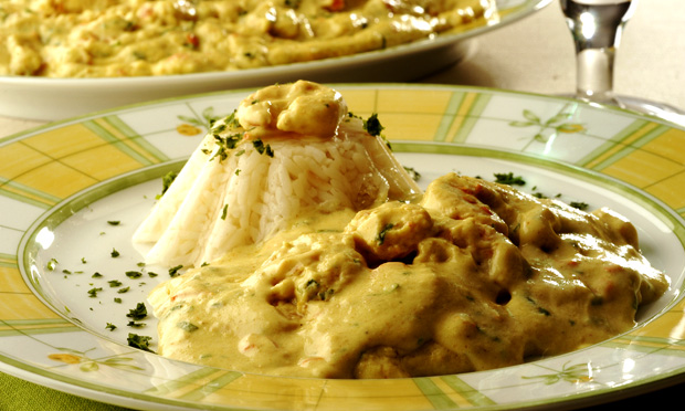 Camar&atilde;o ao curry