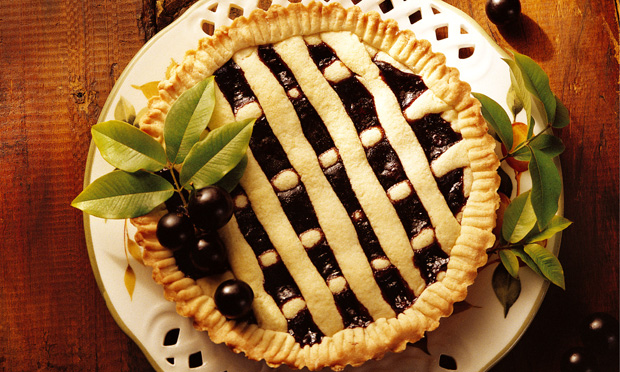 Crostata com geleia de jabuticaba