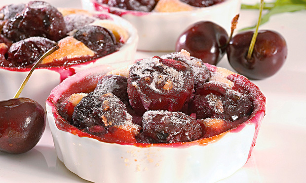 Enformado de cereja (clafoutis)