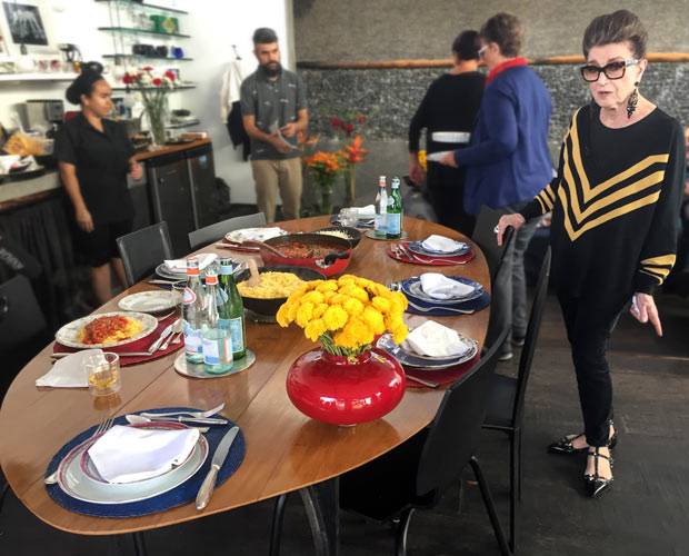 Da Itália, Costanza e Marilu trouxeram uma deliciosa receita de Taglioni de Berinjela