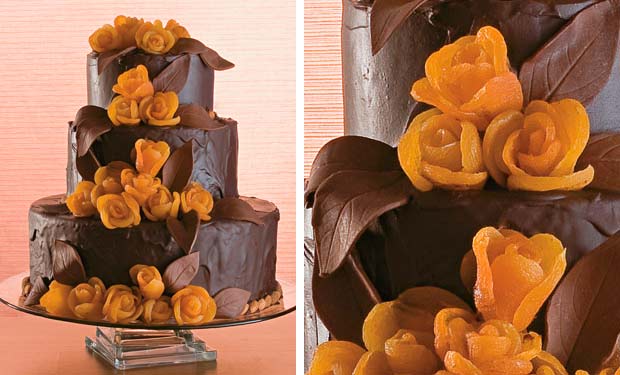 Bolo de chocolate com damasco