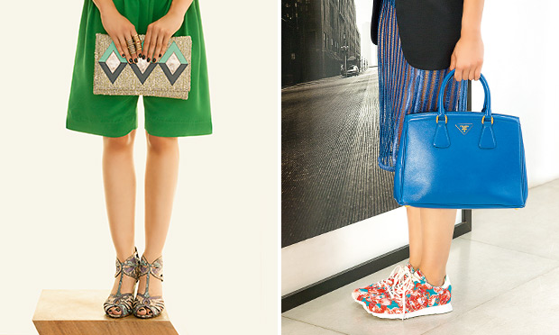 Bolsas, sapatos e sandálias que enriquecem a produção do dia a dia Bolsas, sapatos e sandálias que enriquecem a produção do dia a dia