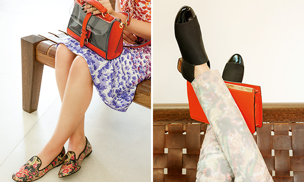 Bolsas, sapatos e sandálias que enriquecem a produção do dia a dia Bolsas, sapatos e sandálias que enriquecem a produção do dia a dia