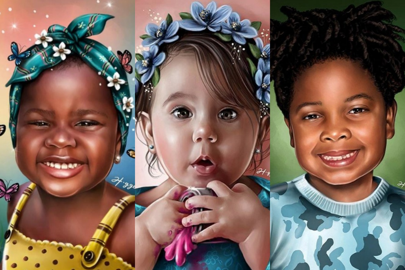Fofura! Ilustrador transforma filhos de famosos em desenho