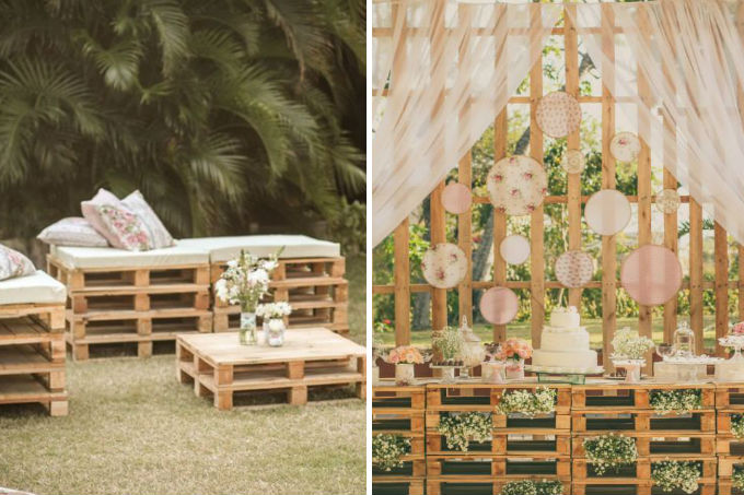 Pallets na decora&ccedil;&atilde;o de casamento