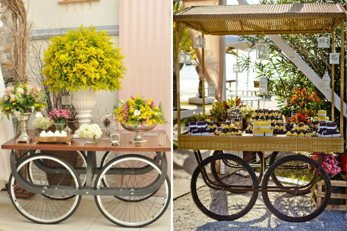 Mesa do bolo de festa infantil