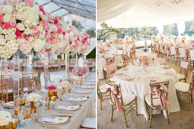 Decora&ccedil;&atilde;o de casamento rosa