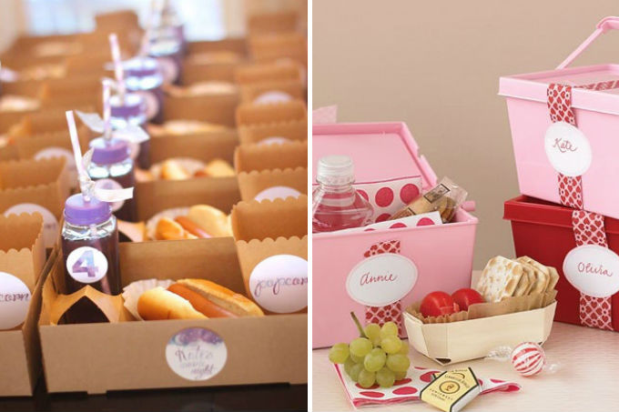 Lanches individuais para festa infantil