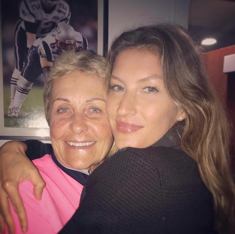 Gisele homenageia sogra pela batalha contra o câncer de mama
