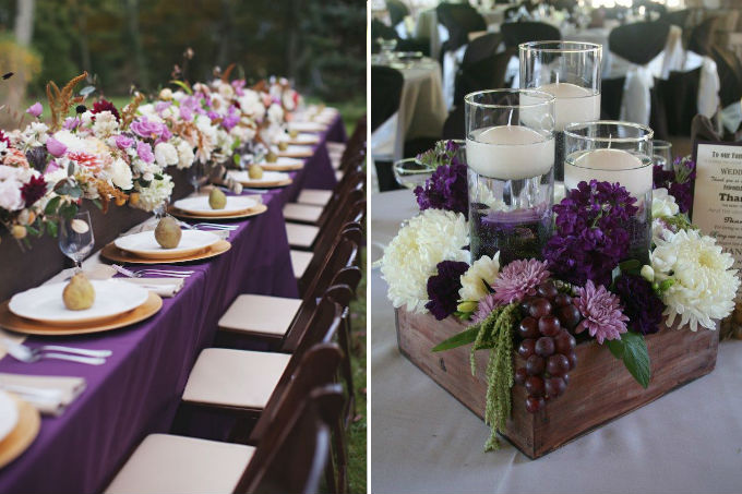 Decora&ccedil;&atilde;o de casamento em ultravioleta