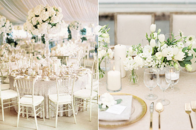 Casamento com decora&ccedil;&atilde;o toda branca
