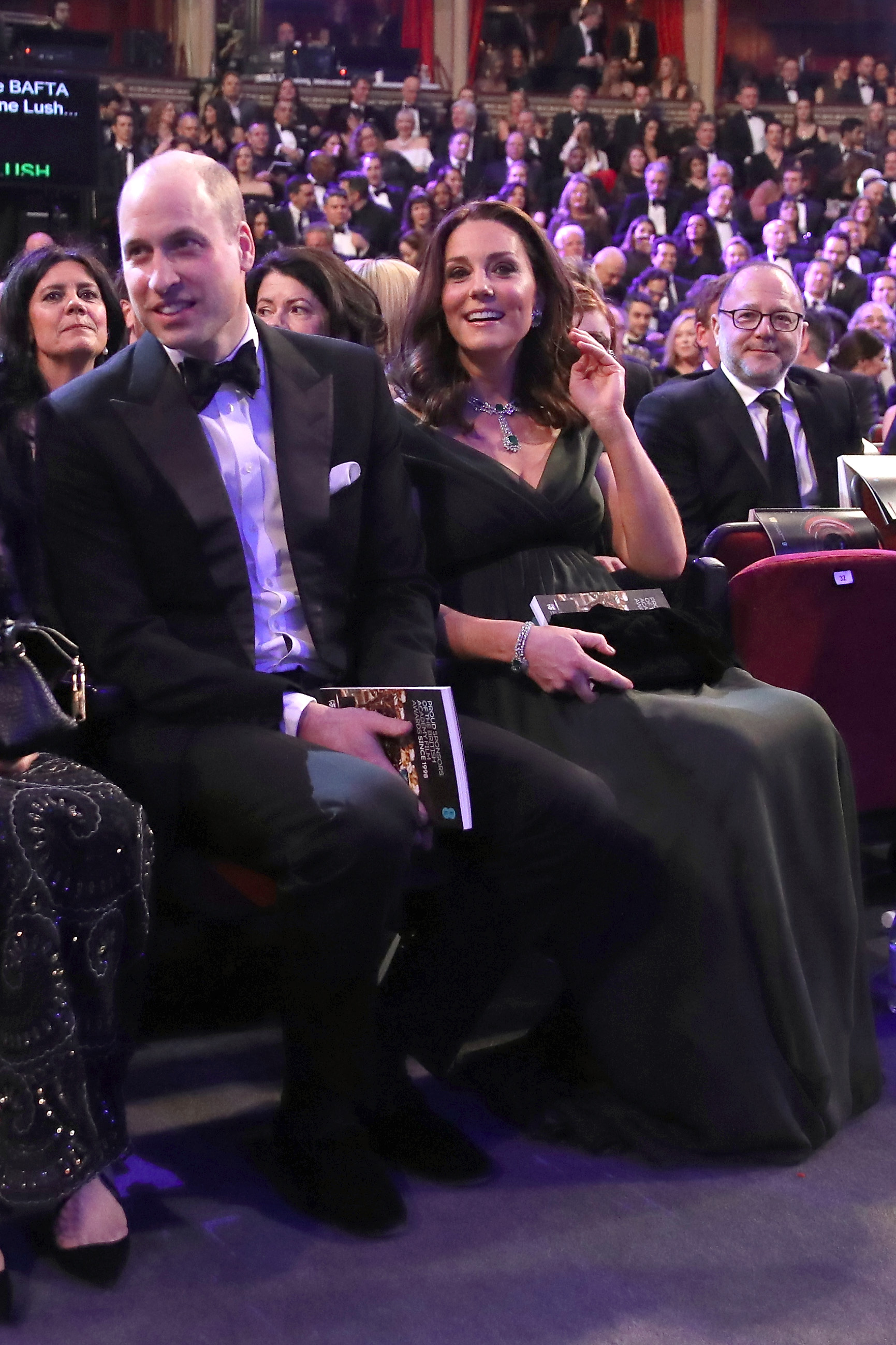Kate Middleton e pr&iacute;ncipe William no Bafta