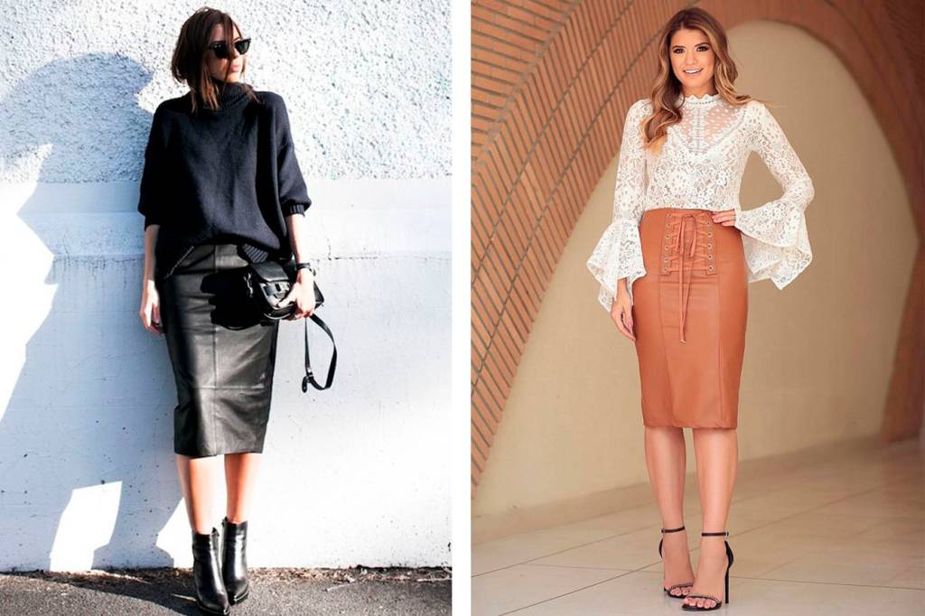 Como usar: 4 formas para arrasar usando saia midi de couro