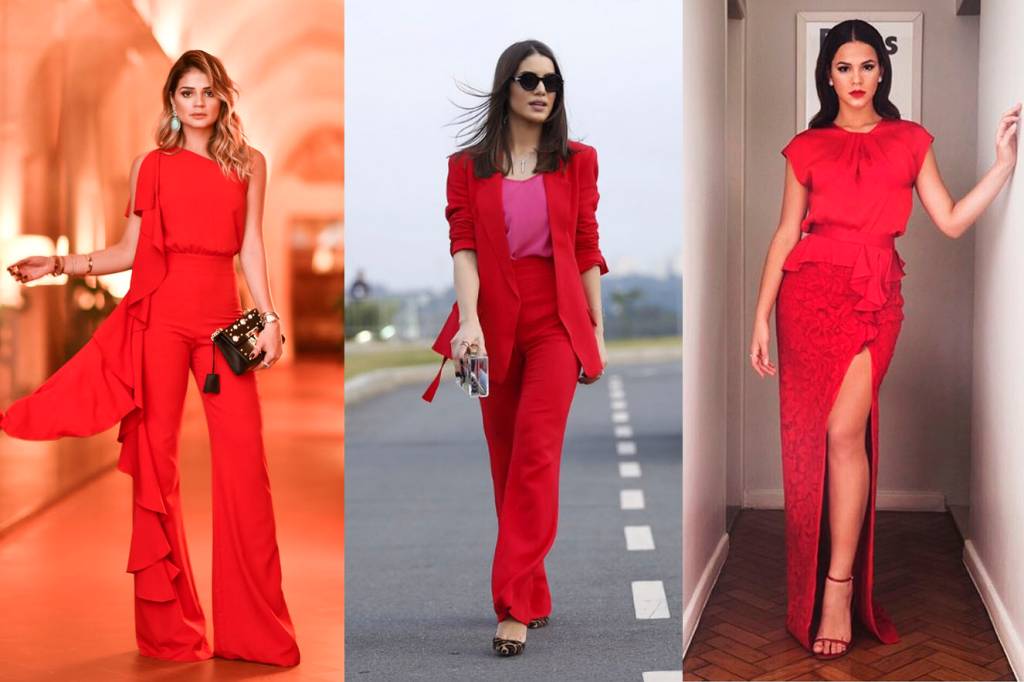 Alerta de tendência: look vermelho total vem com força no inverno