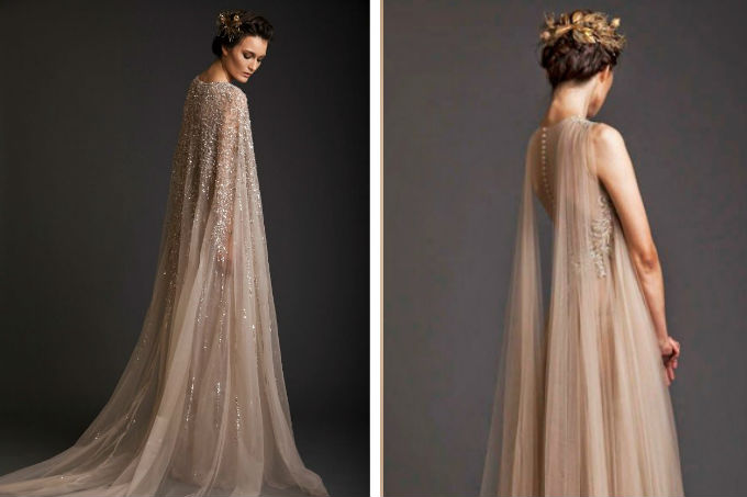 Vestido de noiva com capa