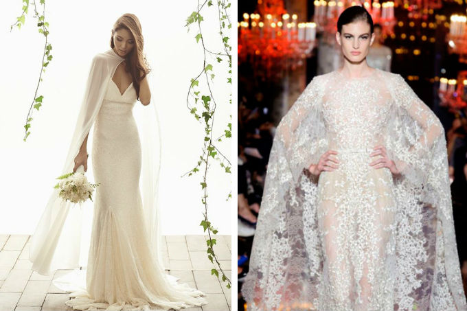 Vestido de noiva com capa