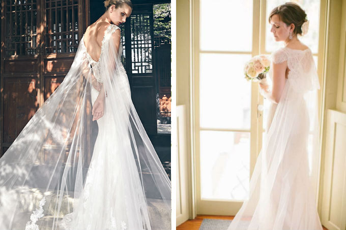 Vestido de noiva com capa