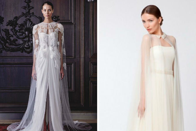 Vestido de noiva com capa