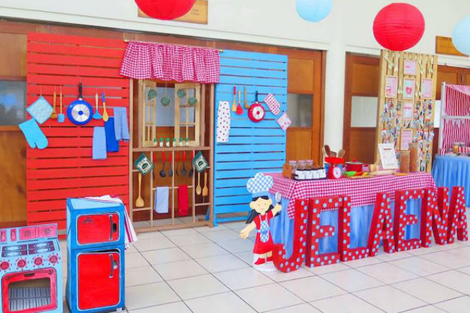 Decora&ccedil;&atilde;o de festa infantil com pallet