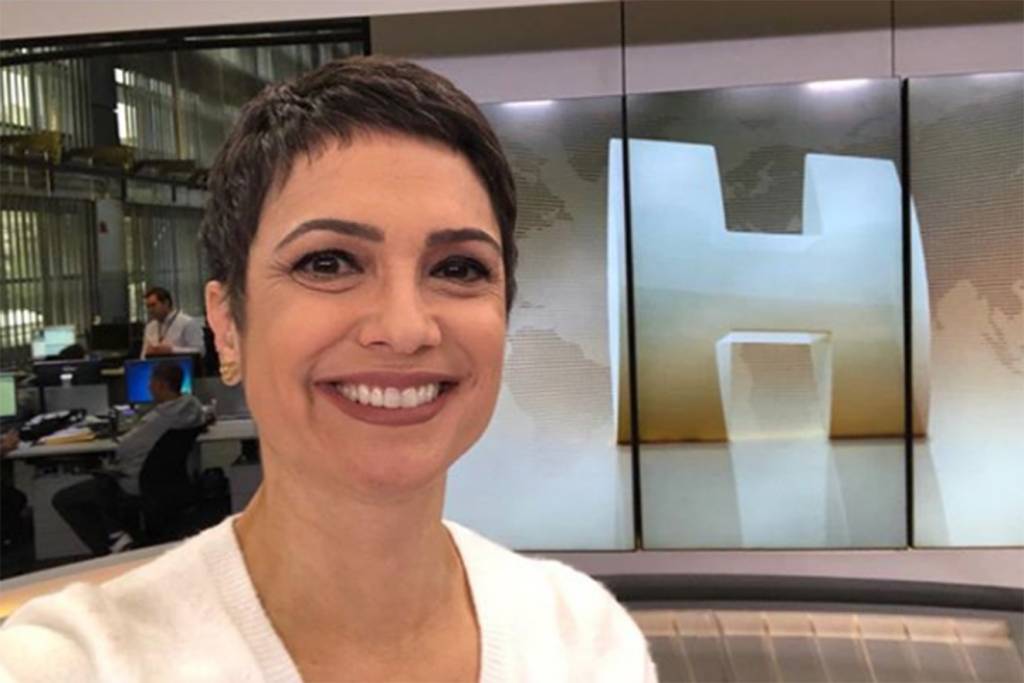 O primeiro registro de Sandra Annenberg no Jornal Nacional