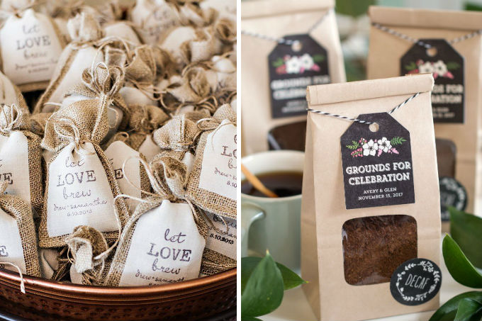 Mesa de caf&eacute; em casamento