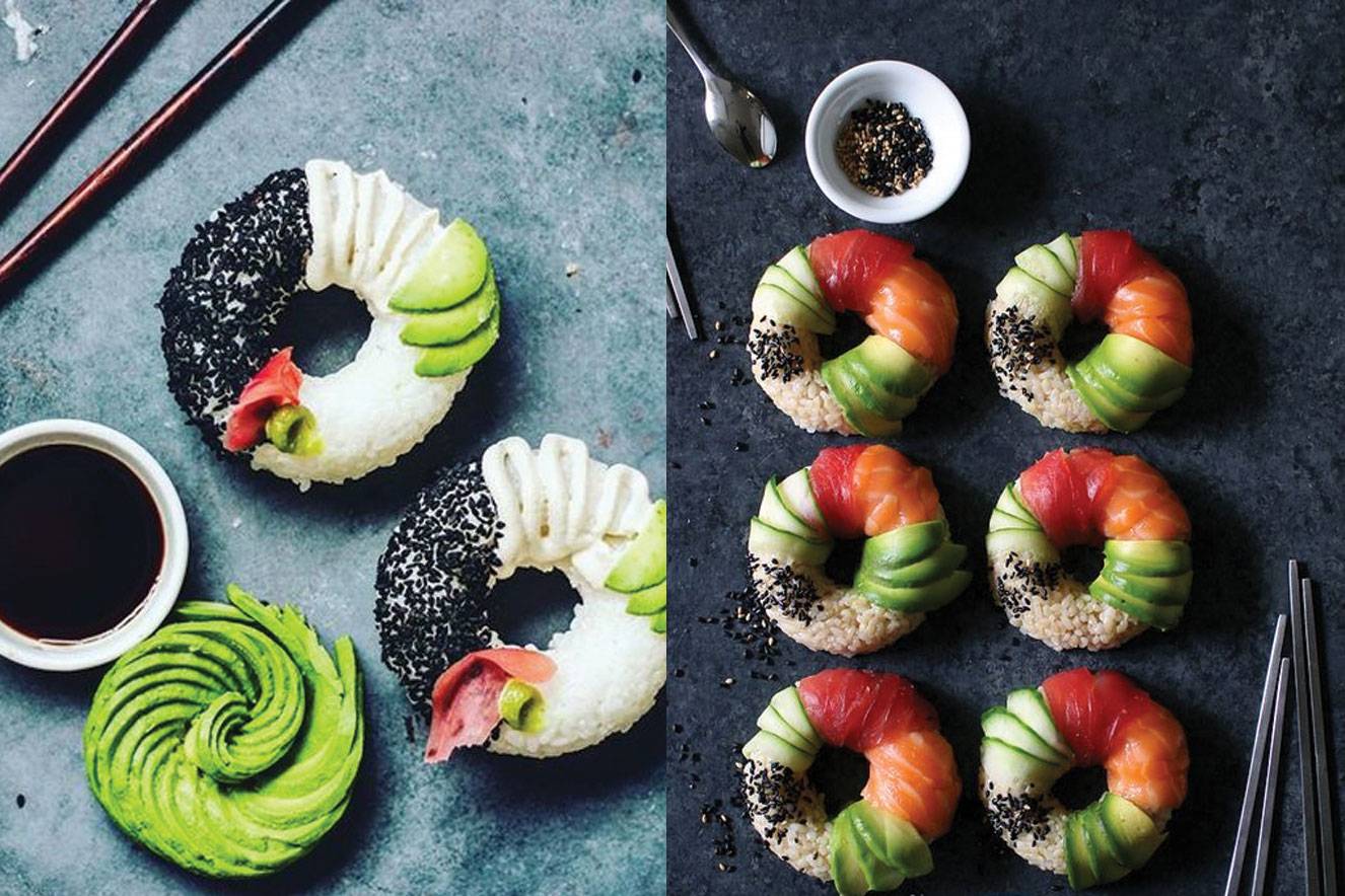 Donuts de sushi são a nova moda da gastronomia
