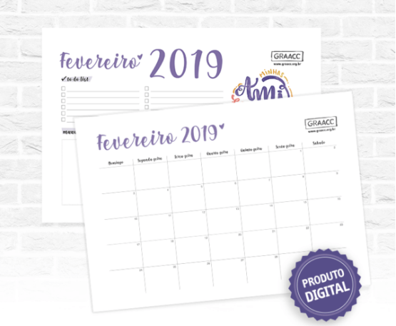 Feito em parceria com Karol Stefanini, o planner desenvolvido pelo GRAACC é um produto digital. O download dele é liberado assim que o pagamento for confirmado. Por R$ 15 no <a href="https://lojagraacc.com.br/produto/planner-graacc-feat-karol-stefanini/">site</a>.  