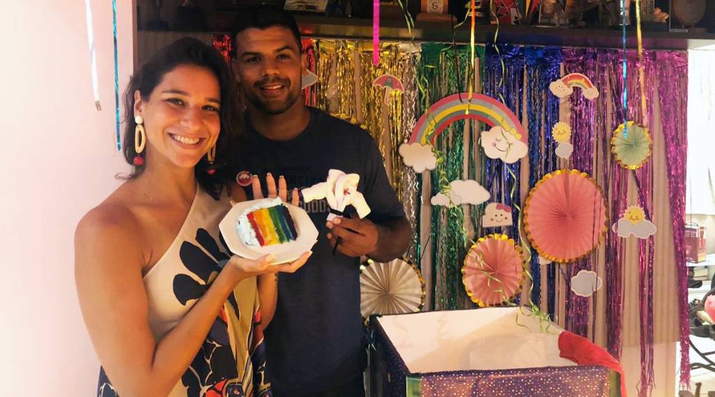 Chá Revelação de Joanna Maranhão anuncia sexo de seu “bebê arco-íris”