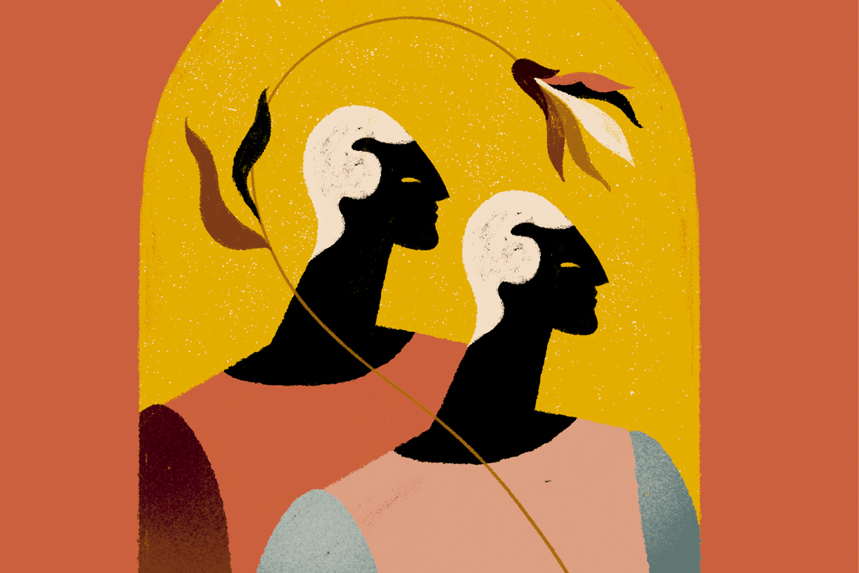 Ilustração representando o signo de gêmeos