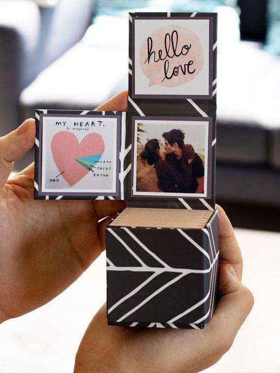 Caixa de fotos de casal