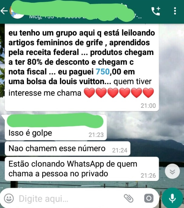 Print Golpe no WhatsApp