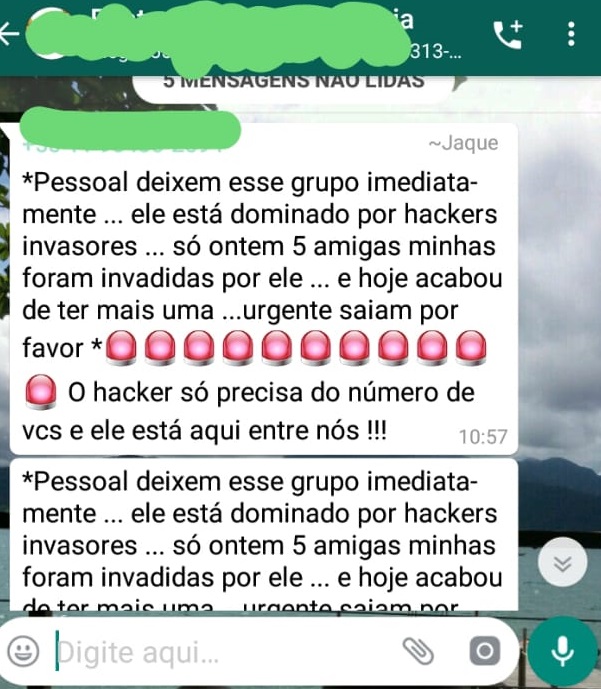 Print golpe no WhatsApp
