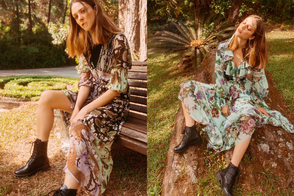 Coturno e vestido leve estão em alta na meia-estação