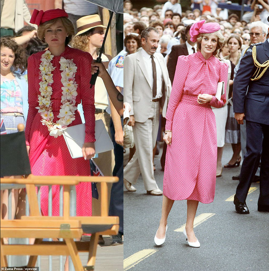 Emma Corrin como Princesa Diana, em The Crown