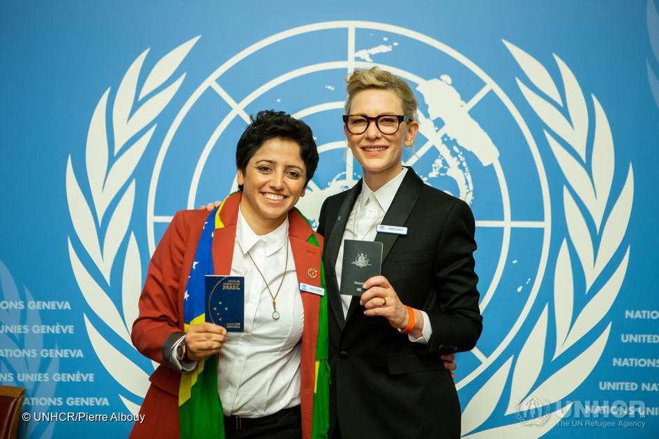 Maha Mamo e Cate Blanchett participam de conferência da ONU em Genebra