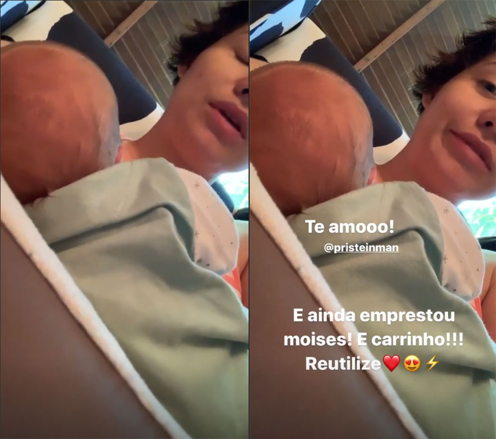 Leticia Colin publica stories amamentando seu filho, Uri Leticia Colin publica stories amamentando seu filho, Uri
