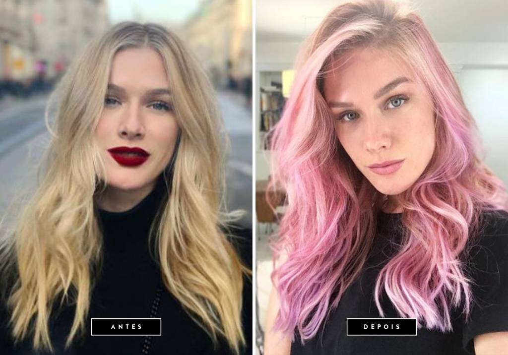 <strong>Mar&ccedil;o de 2017 //&nbsp;Fiorella Mattheis</strong> -&nbsp;A atriz est&aacute; de cabelo rosa! Fiorella radicalizou o visual para viver a stripper Mika na s&eacute;rie <em>Rua Augusta</em>, da TNT. A transforma&ccedil;&atilde;o foi comandada por Marcos Padilha, expert respons&aacute;vel tamb&eacute;m pelo corte bob de Camila Queiroz.