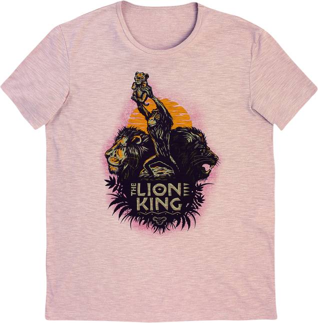 Camiseta Masculina Manga Curta Em Malha De Algodão - Rei Leão - Rosa, R$ 69,99 - Hering Camiseta Masculina Manga Curta Em Malha De Algodão - Rei Leão - Rosa, R$ 69,99 - Hering
