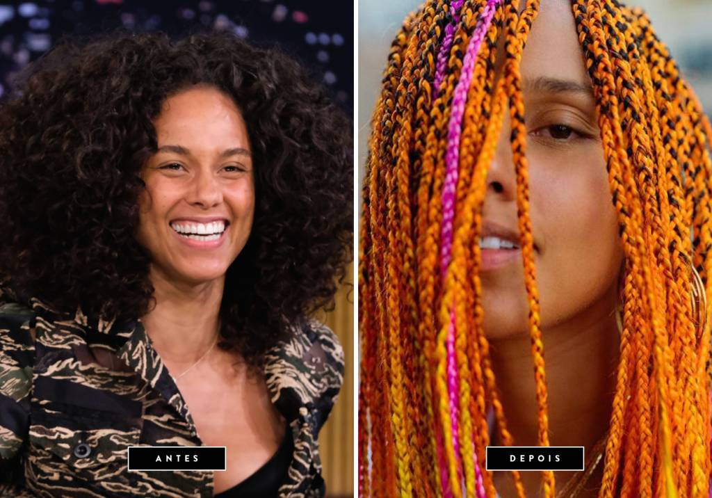 <strong>Julho de 2017 //&nbsp;Alicia Keys</strong> -&nbsp;Ficamos apaixonadas pelo novo visual da cantora norte-americana! As tran&ccedil;as coloridas, super estilosas, n&atilde;o deixaram Alicia Keys ainda mais linda?