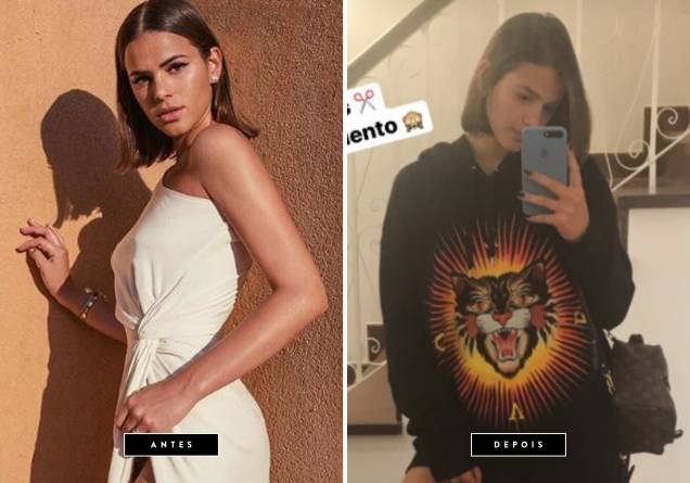 <strong>Agosto de 2017 // Bruna Marquezine</strong> - A atriz começou as celebrações de seus 22 anos, completados neste 04.08, com um corte de cabelo! No <em>Instagram Stories</em>, Bruna contou que não conseguiu segurar a ansiedade e diminuiu ainda mais o comprimento dos fios. Divertida, a famosa se comparou a um emoji. <strong>Agosto de 2017 // Bruna Marquezine</strong> - A atriz começou as celebrações de seus 22 anos, completados neste 04.08, com um corte de cabelo! No <em>Instagram Stories</em>, Bruna contou que não conseguiu segurar a ansiedade e diminuiu ainda mais o comprimento dos fios. Divertida, a famosa se comparou a um emoji.